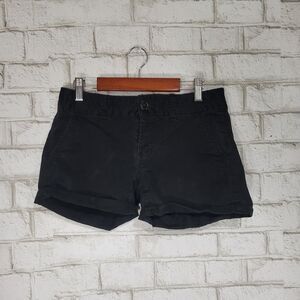 AEO black midi shorts